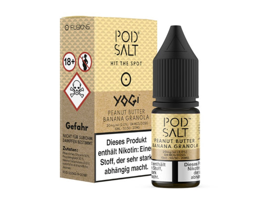 Pod Salt Fusion - Peanut Butter Banana Granola - Nikotinsalz Liquid