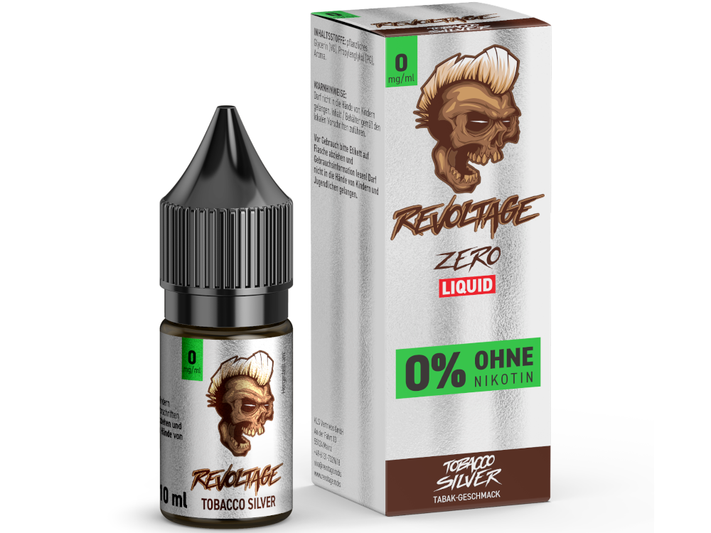 Revoltage Nikotinfrei - Hybrid Nikotinsalz Liquid - Tobacco Silver