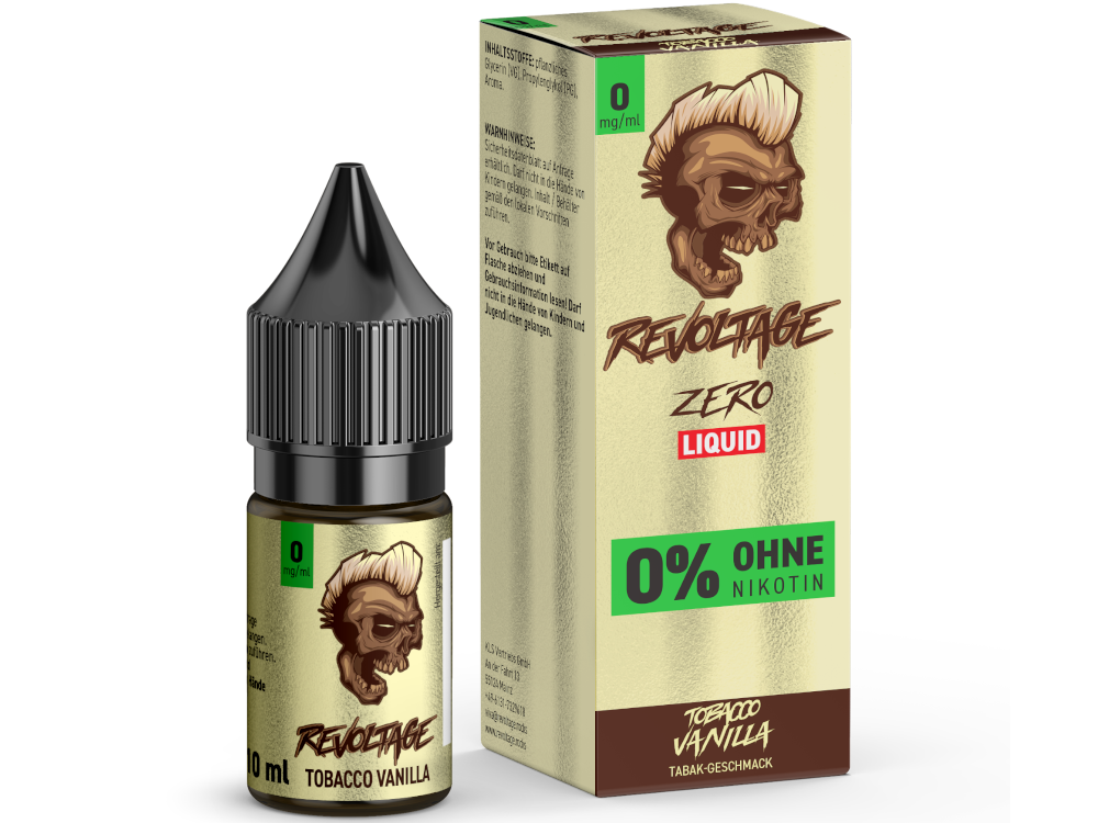 Revoltage Nikotinfrei - Hybrid Nikotinsalz Liquid - Tobacco Vanilla