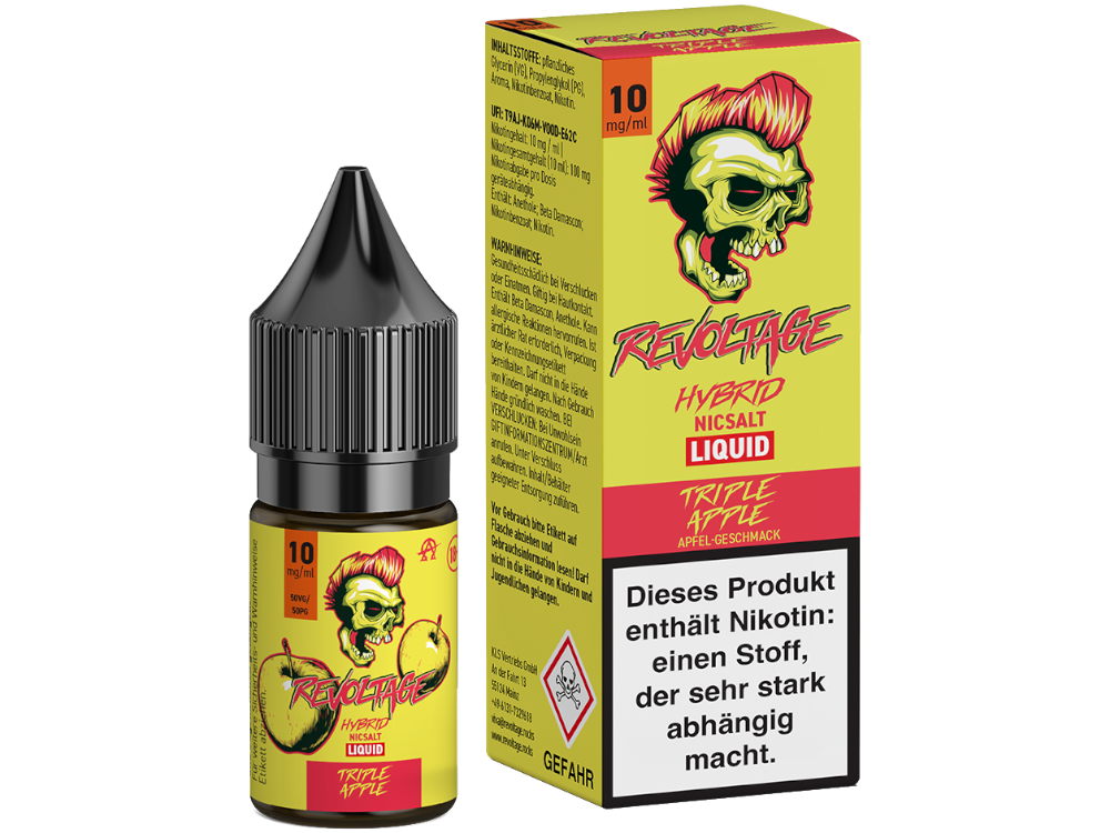 Revoltage - Hybrid Nikotinsalz Liquid - Tripple Apple