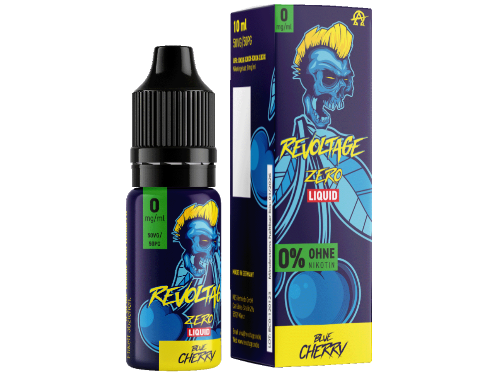 Revoltage Nikotinfrei - Hybrid Nikotinsalz Liquid - Blue Cherry