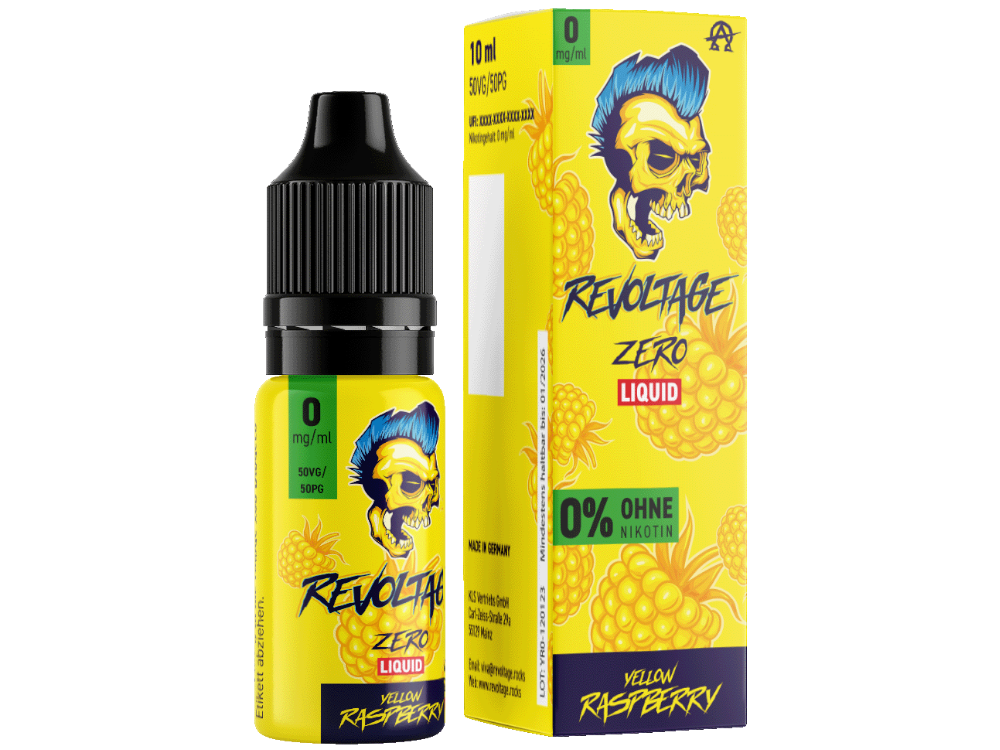 Revoltage Nikotinfrei - Hybrid Nikotinsalz Liquid - Yellow Raspberry