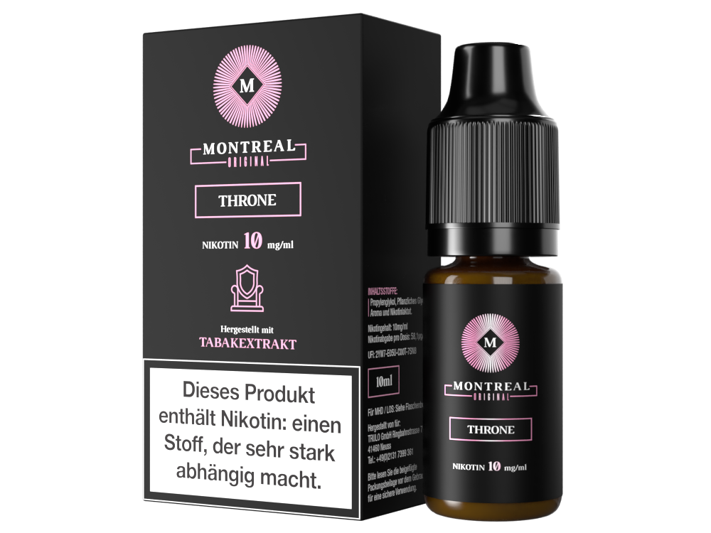 Montreal Original Nikotinsalz Liquid Throne 10mgml 1000x750