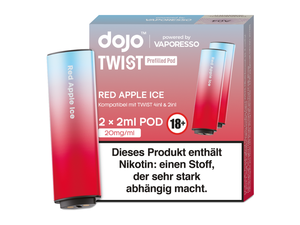 Vaporesso Dojo Twist Pod Roter Apfel Ice 20mg 1000x750