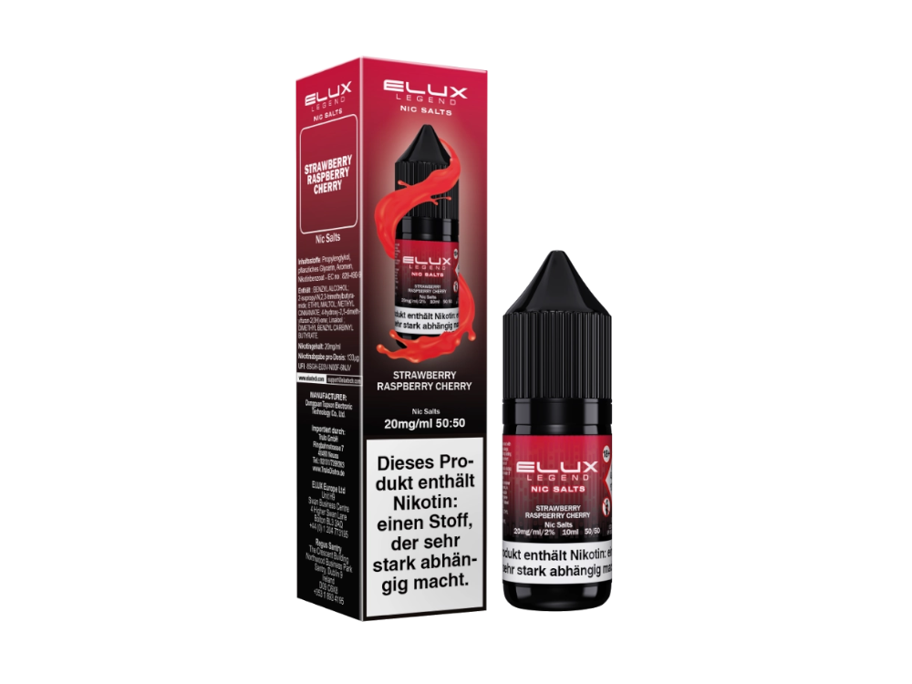 Elux - Nikotinsalz Liquid  - Strawberry Raspberry Cherry