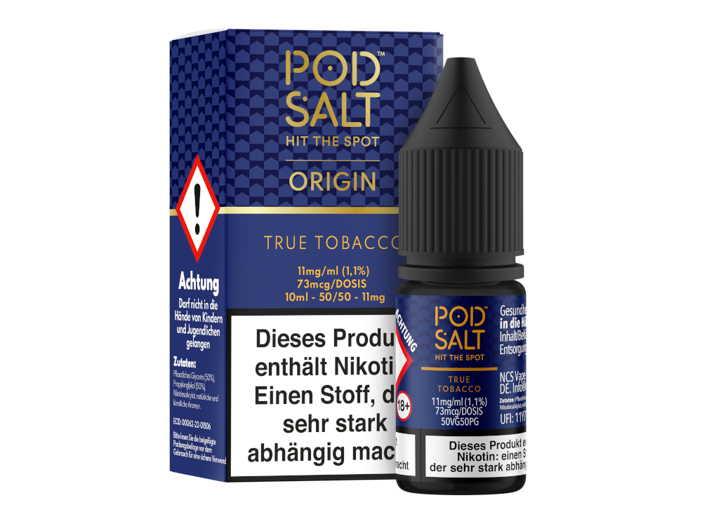 Pod Salt Origin - True Tobacco - Nikotinsalz Liquid
