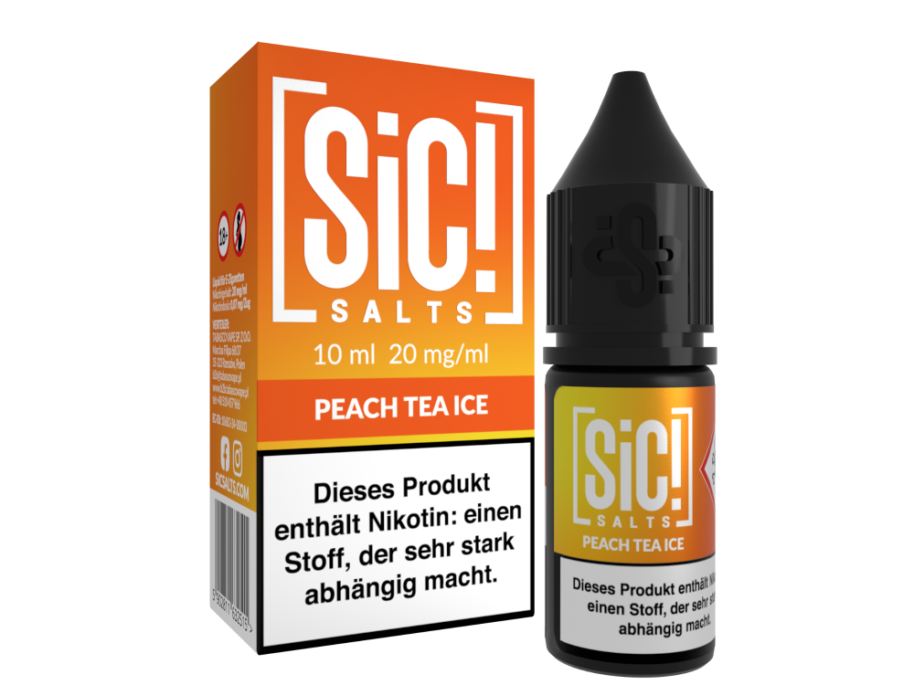 SiC! Salts - Nikotinsalz Liquid - Peach Tea Ice
