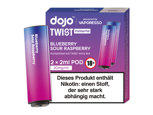 Vaporesso Dojo Twist Pod Heidelbeere Sour Himbeere 20mg 1000x750
