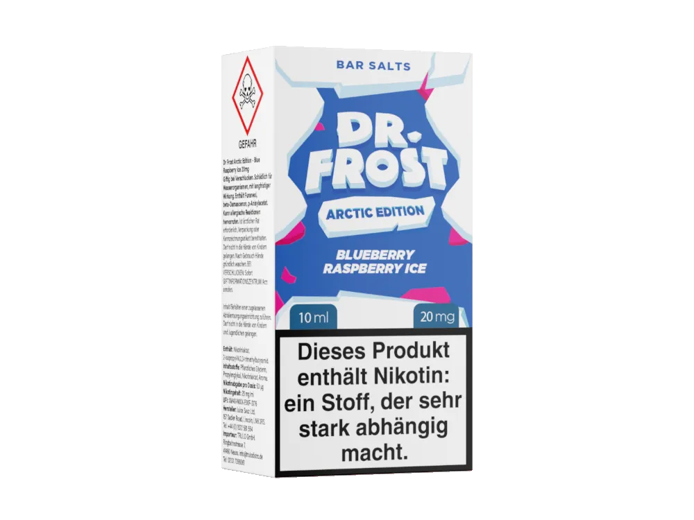 Dr Frost Arctic Edition Blue Himbeer‑Eis 20mg.png Nobg