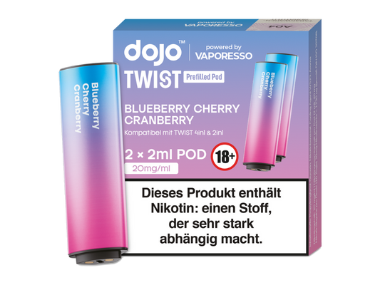 Vaporesso Dojo Twist Pod Heidelbeere Cherry Cranberry 20mg 1000x750