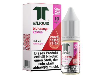 Elf-Liquid - Dual - Nikotinsalz Liquid 10 mg/ml - Blutorange-Kaktus