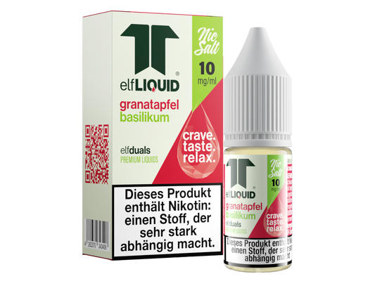 Elf-Liquid - Dual - Nikotinsalz Liquid 10 mg/ml - Granatapfel-Basilikum