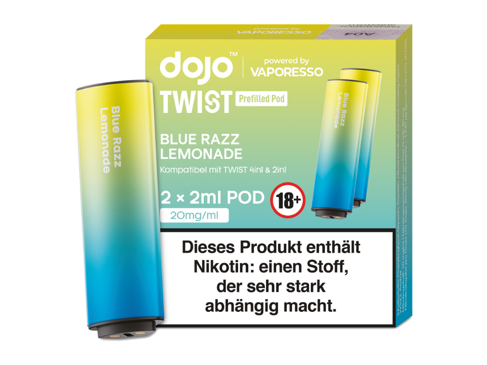 Vaporesso Dojo Twist Pod Blue Razz Limonade 20mg 1000x750