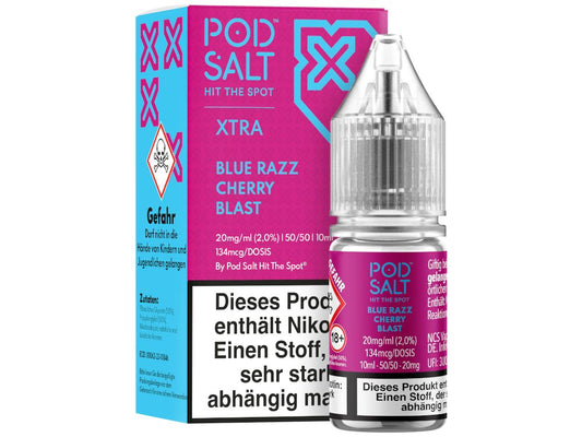 Pod Salt X - Nikotinsalz Liquid  - Blue Razz Cherry Blast