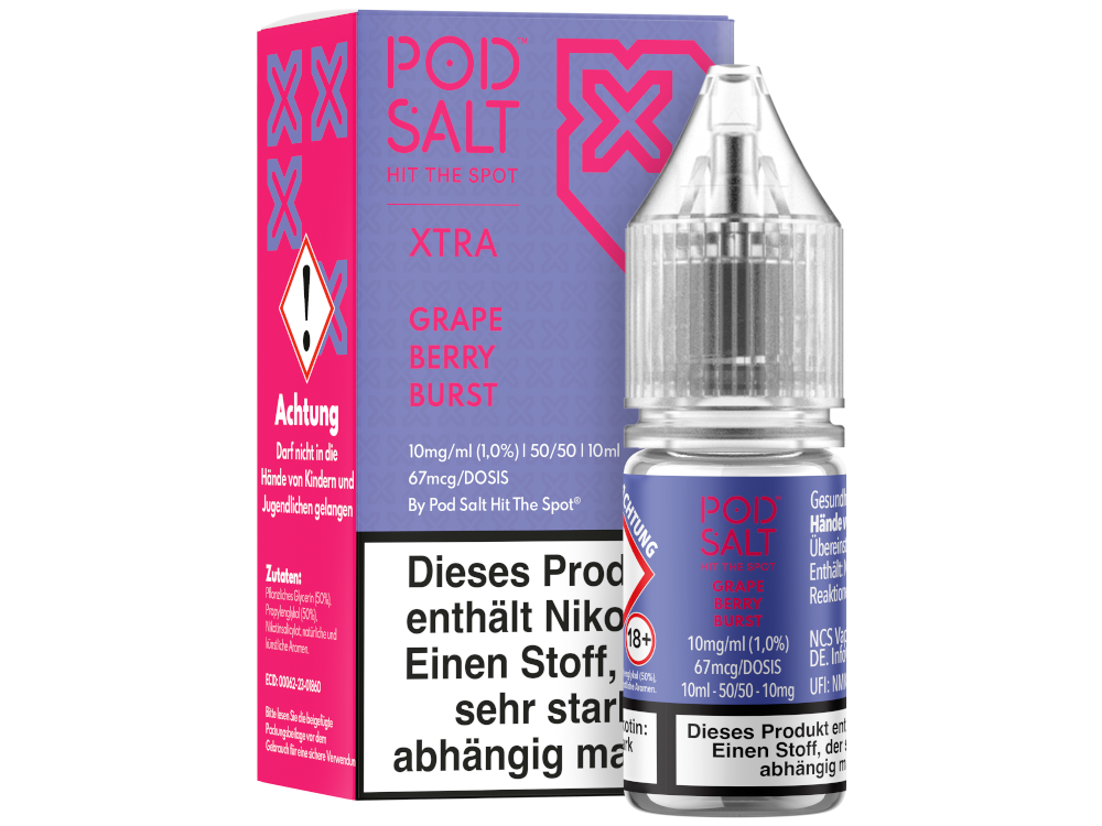 Pod Salt X - Nikotinsalz Liquid  - Grape Berry Burst