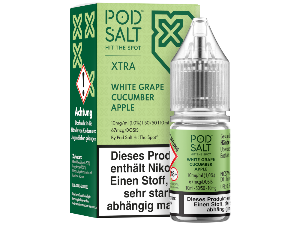 Pod Salt X - Nikotinsalz Liquid  - White Grape Cucumber Apple