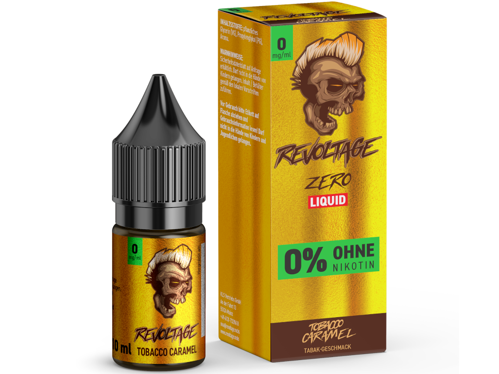 Revoltage Nikotinfrei - Hybrid Nikotinsalz Liquid - Tobacco Caramel