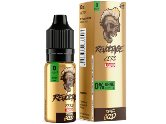 Revoltage Nikotinfrei - Hybrid Nikotinsalz Liquid - Tobacco Gold