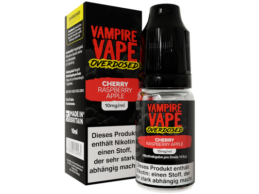 Vampire Vape - Overdosed - Nikotinsalz Liquid - Cherry Raspberry Apple